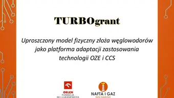 Certyfikat dotyczący przyznania grantu z programu turbogrant dla Koła Naftai Gaz